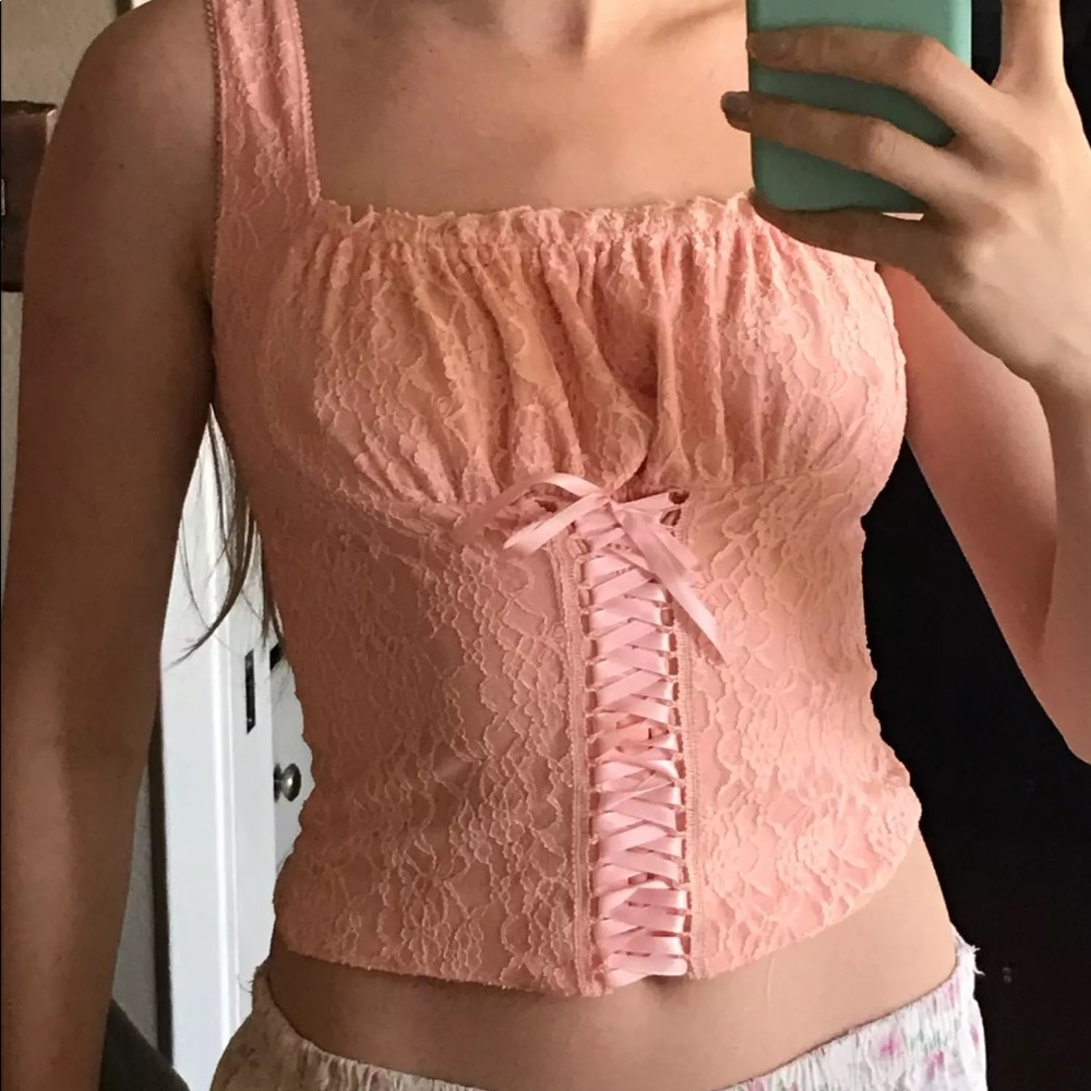 Babydoll milk maid pink top